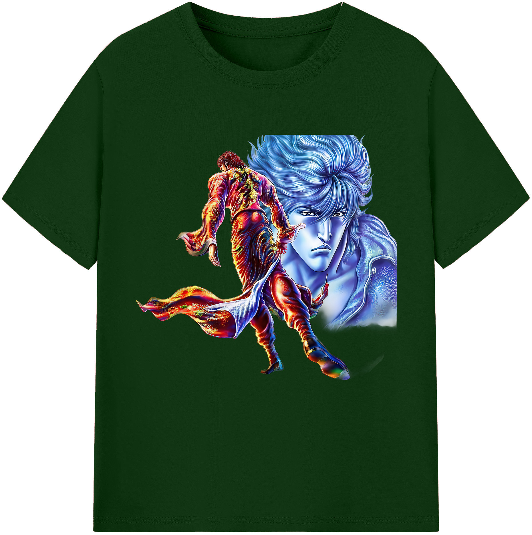 （画像用） 北斗の拳 Fist of the North Star 綿100％半袖Tシャツ（フロントプリント）